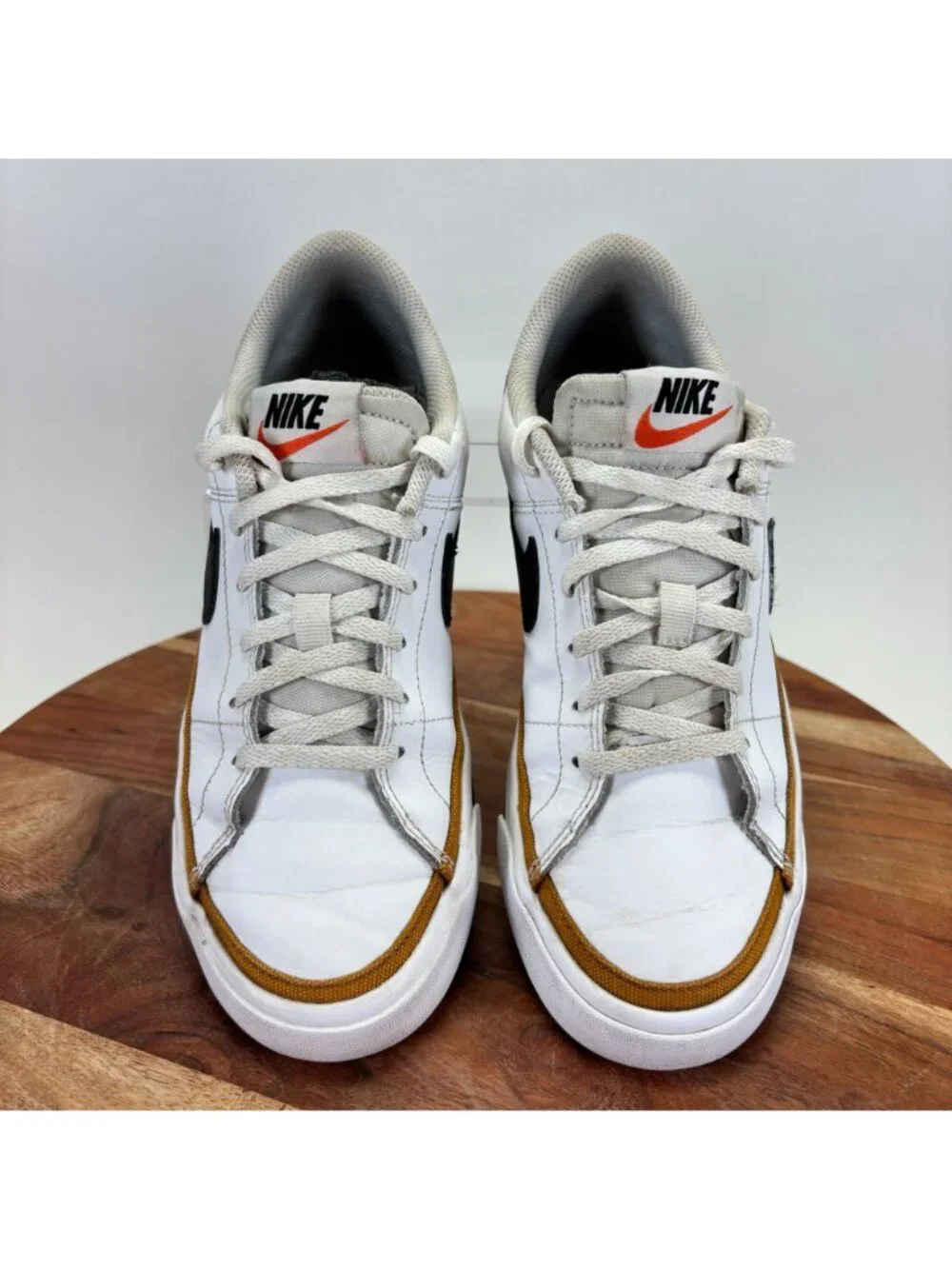 Nike Youth Size 6Y Court Legacy White/Desert Ochre/Black Casual Shoes DA5380-102